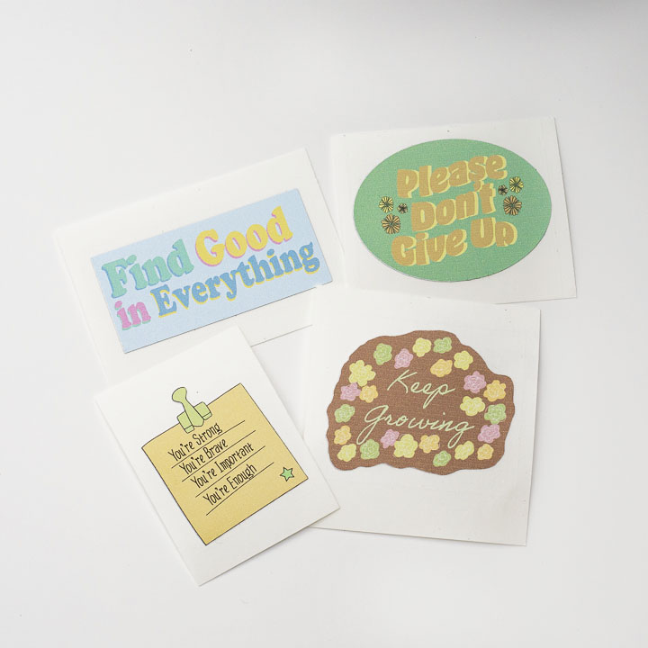 Stickers designed by Sydney Lewandowski.