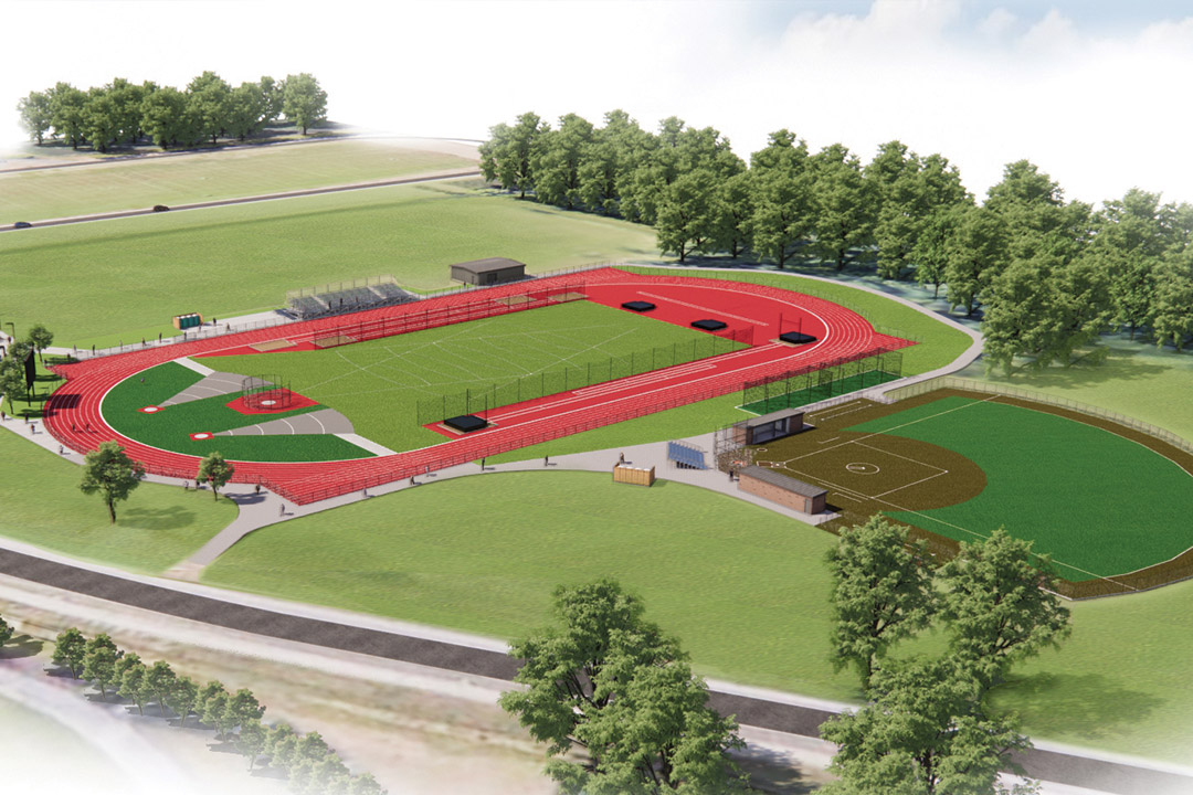 rendering of an outdoor track.