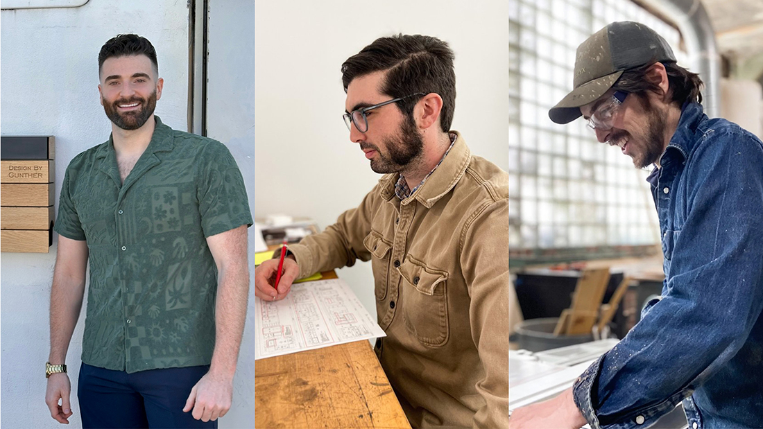 Headshot/portraits of Gunther Jacobson, David Short, and George Dubinsky.