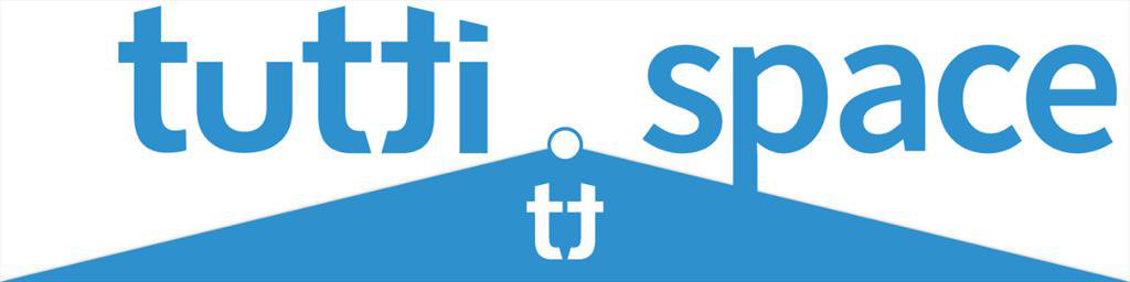 Blue and white logo reads: tutti space