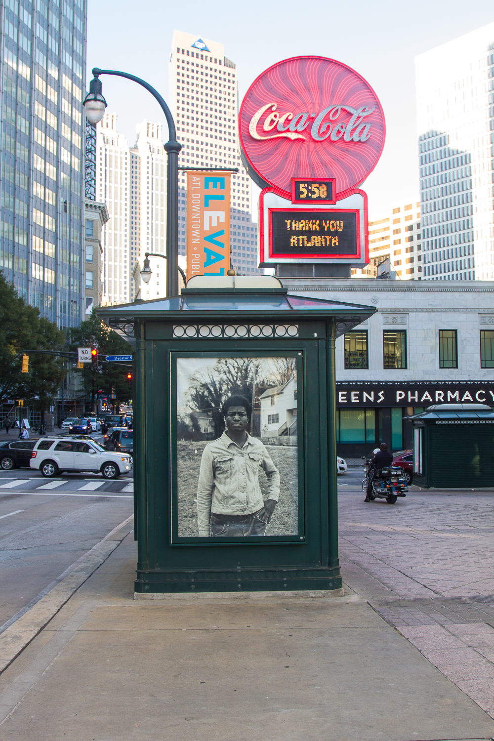 View of a street art installation in Atlanta.