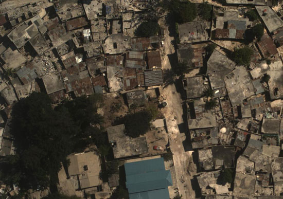 Satellite picture of buildings