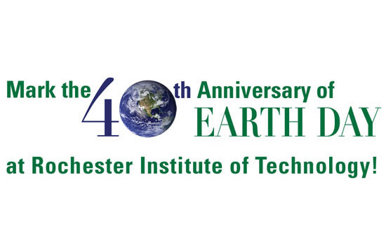 Logo for the "40th Earth Day at RIT"