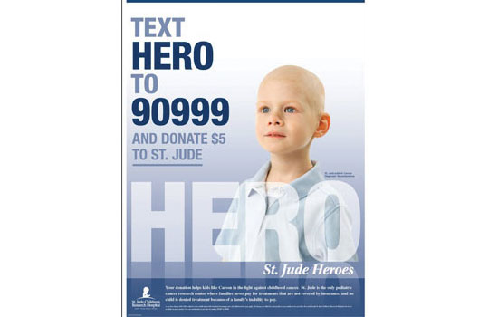 Advertisement for St.Jude Heroes