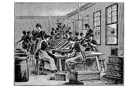 Cartoon of people working