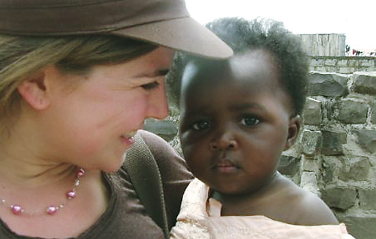 Person holding child