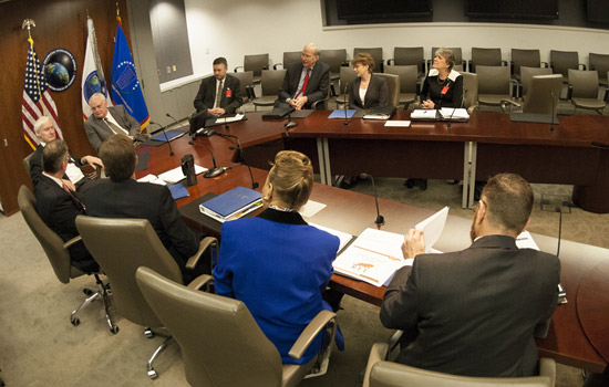 People talking around table 