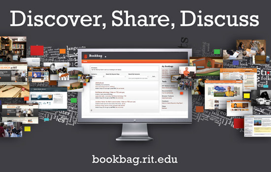 Poster for "bookbag.rit.edu"