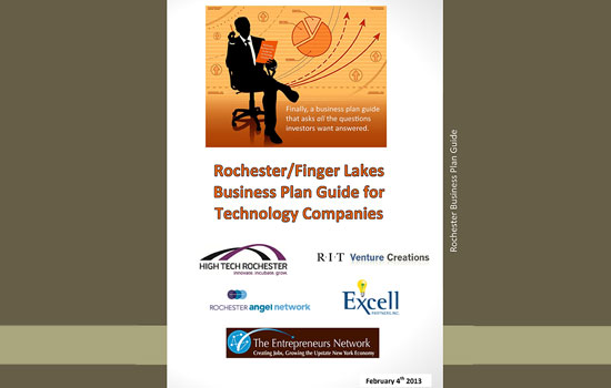 Poster for the "Rochester/Finger Lakes Business Plan Guide for Technology Companies"