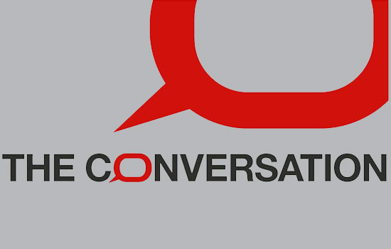 The Conversation grey and red logo