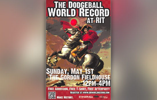 Logo for the Dodgeball World Record at RIT