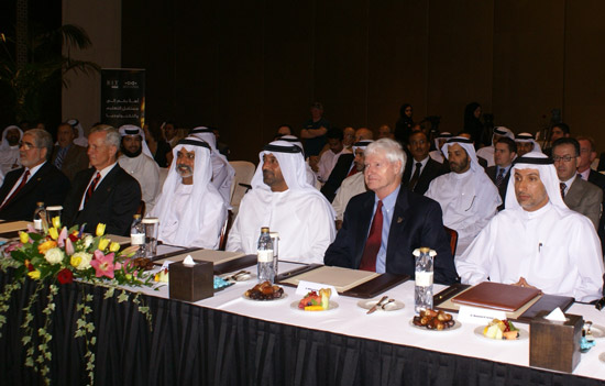 RIT President and Dubai Leadership meeting at table
