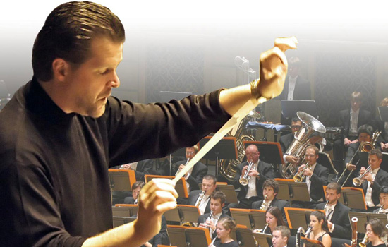 Person conducting orchestra
