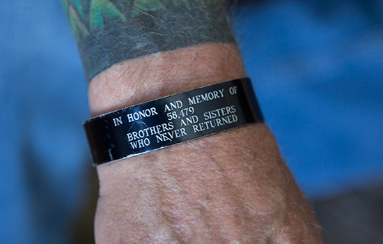 Person wearing Memorial bracelet