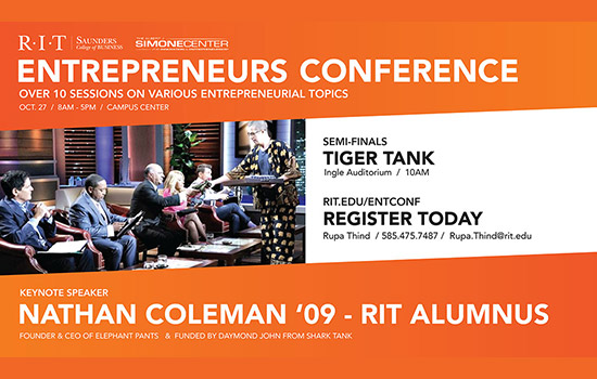 Poster for "RIT's Entrepreneurs Conference"