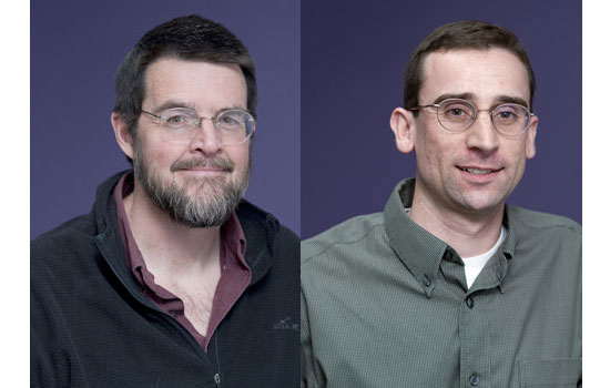 Two pictures of professors