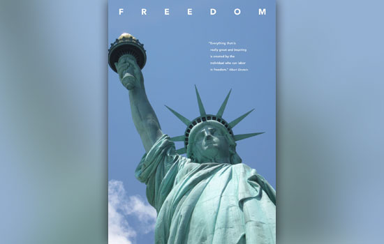 Picture of the statue of liberty on magazine