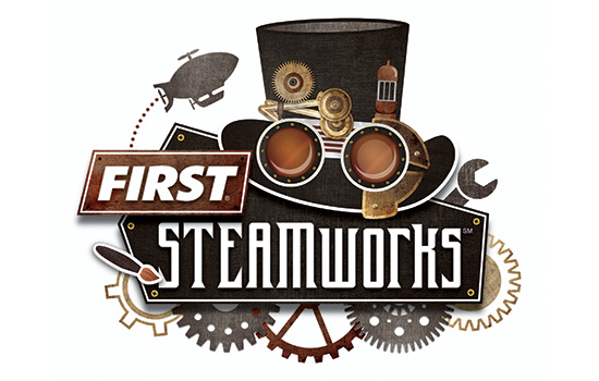Logo for "FIRST Steamworks"