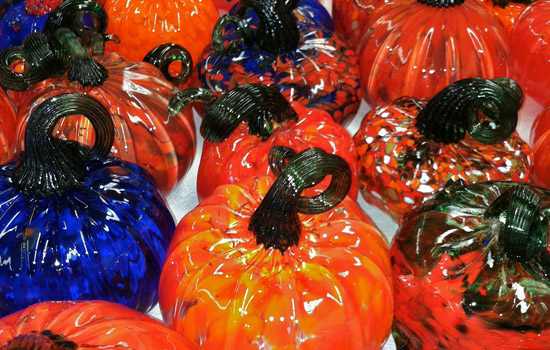 Picture of glass pumpkins