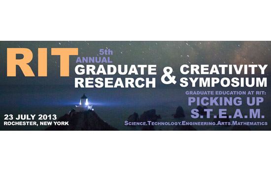 Poster for "RIT's 5th Annual Graduate Research & Creativity Symposium"
