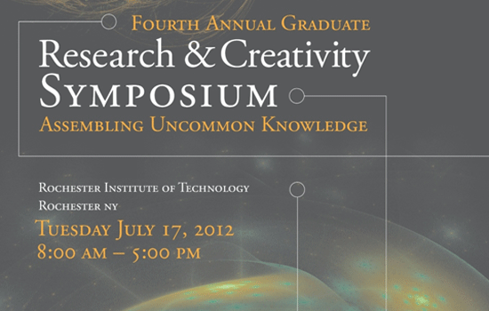Poster for "Fourth Annual Graduate Research and Creativity Symposium"