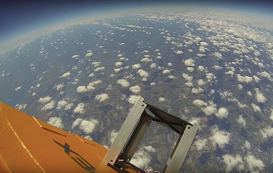 Aerial image above the clouds.