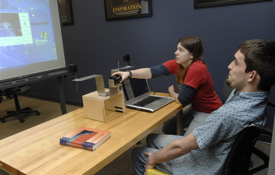 Students testing machine