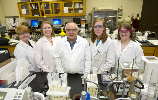 group photo of Dr. Hans Schmitthenner and his research students