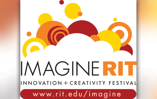 Imagine R I T innovation and creativity festival logo.