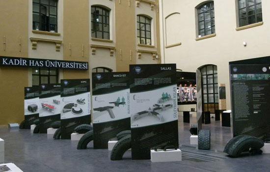 Diagrams displayed in plaza
