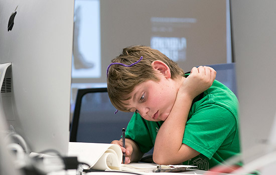 Picture of kid writing