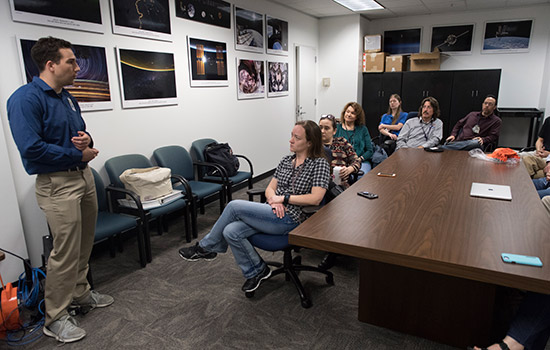 People gathered in conference room 