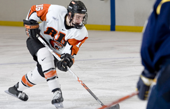 RIT Hockey player in game