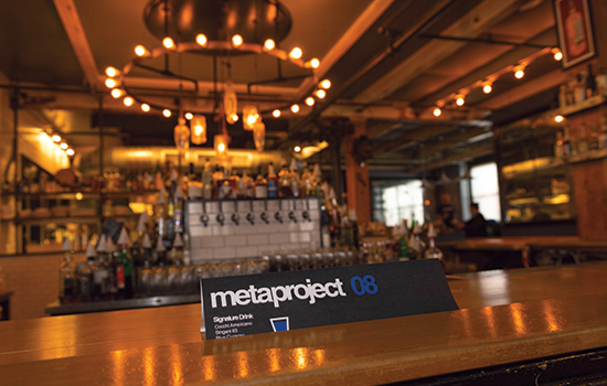a bar with a placeholder that says metaproject 08