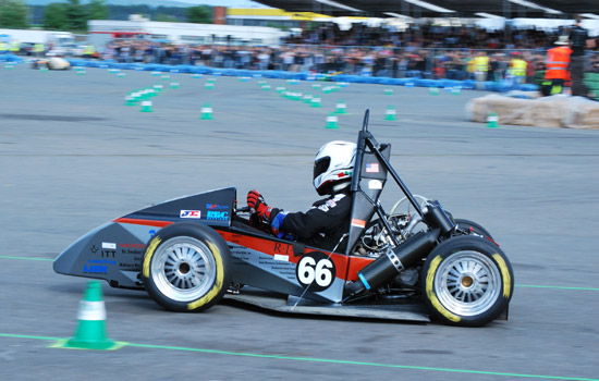 Formula car on track