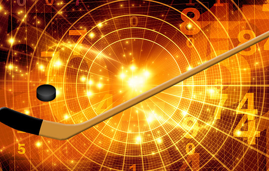 Computer diagram of hockey stick