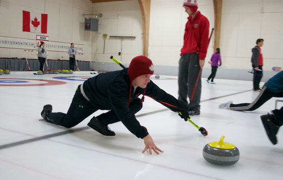 Person playing curling