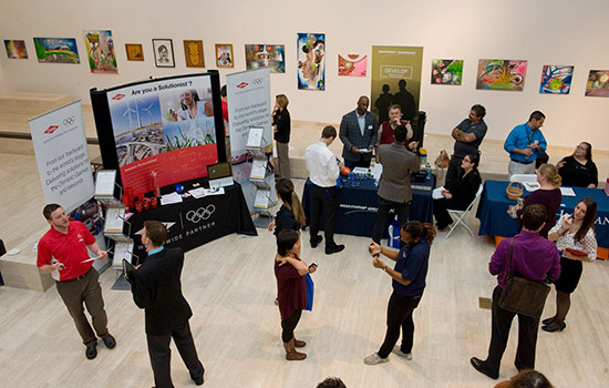 People gathered at Job Fair