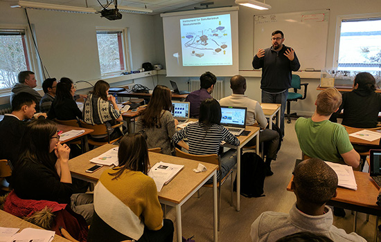 People gathered in classroom