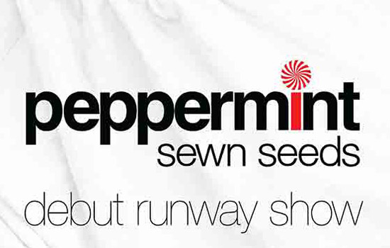 Logo for "peppermint sewn seeds: debut runway show"