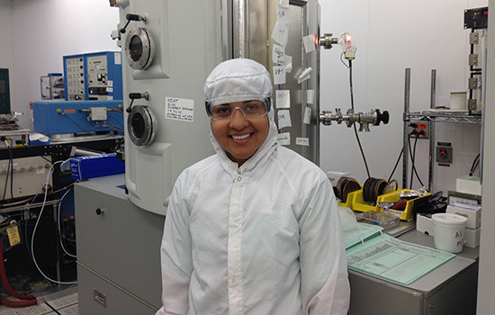 Scientist posing in laboratory