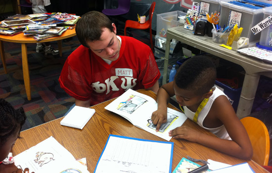 Student reading to student