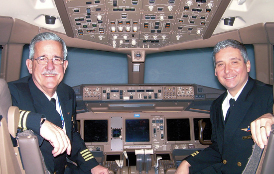 Pilots posing for camera