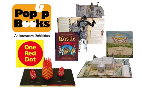 Picture displaying some pop up books