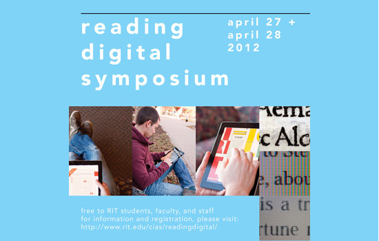 Poster for "Reading digital Symposium