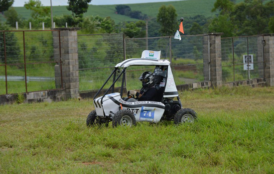 Cart driving on course