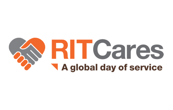 Logo for "RIT Cares: A global day of service"