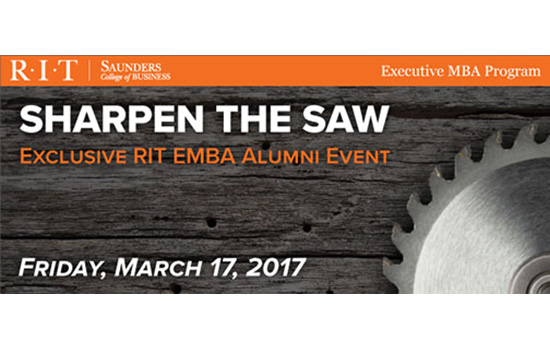 Poster for RIT's "Sharpen the Saw" event