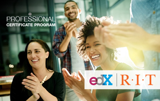 Poster for "edX + RIT: Professional Certificate Program"