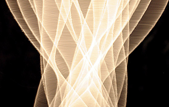 Photo of string spun showing many moving lines